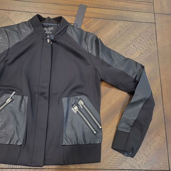 Kill City Bomber Jacket Small Black Fully Lined - Picture 5 of 10